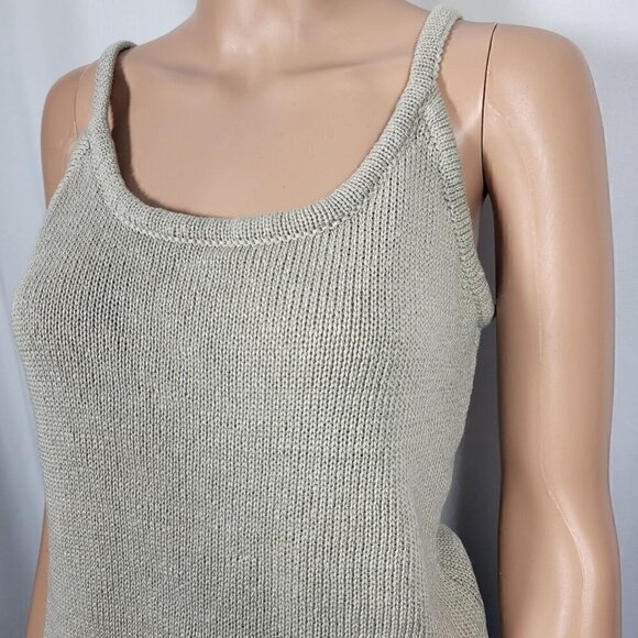 Valerie Stevens Petites Women's 100% Cotton Neutral Knit Tank Top in a Size PL - Picture 3 of 12